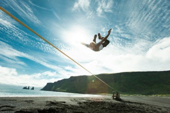 Luk ern bhem slackline expedice na Islandu