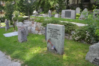 Horolezecký hřbitov v Zermattu