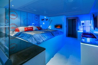 Speciln upraven Skybox v O2 aren, sout s Airbnb a O2 Czech Republic