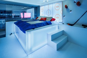 Speciálně upravený Skybox v O2 areně, soutěž s Airbnb a O2 Czech Republic