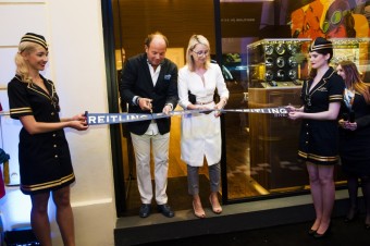 Grand Opening Breitling: Petr Kellner, CEO Breitling Austria & Eastern Europe a Zuzana eznkov, CEO Luxury Brand Management