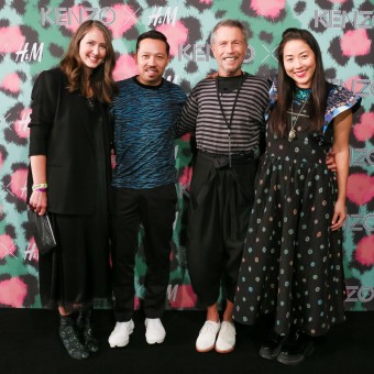 Oficiln pedstaven kolekce KENZO x H&M v New Yorku, zleva: Ann-Sofie Johansson, Humberto Leon, Jean-Paul Goude, Carol Lim