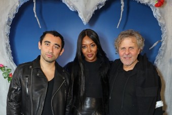 zleva: Nicola Formichetti (kreativn editel Dieselu), Naomi a Renzo Rosso (zakladatel znaky)