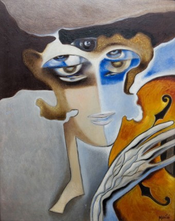 Alberto Martini - - La Marchesa Casati in veste di Euterpe