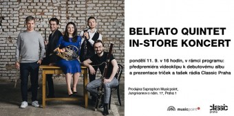 Classic Praha a Supraphon Musicpoint uvedou in-store koncert Belfiato Quintet