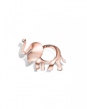 Tiffany Save the Wild elephant brooch in 18k rose gold with a diamond, photo Credit: Tiffany & Co.