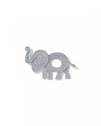 Tiffany Save the Wild elephant brooch in 18k white gold with pave diamonds, photo Credit: Tiffany & Co.