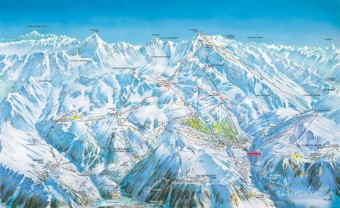 Mapa stediska Alpe dHuez - Auris, foto: Beta tour