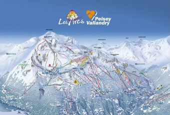 Mapa stediska Les Arcs