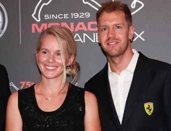 Sebastian Vettel s Hannou Praterovou na oslavch 75. vro Velk ceny Monaka, zdroj: Profimedia