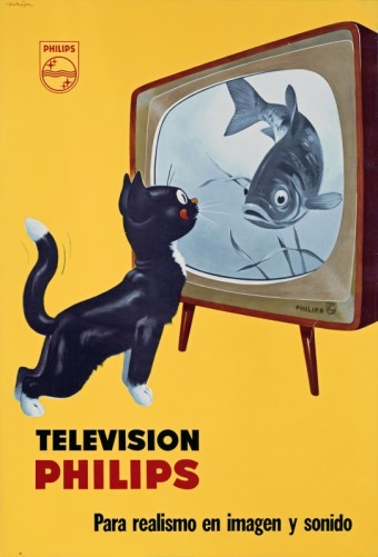 Van Neg, Televisie, reclameposter, Jan Wijga, 1961, foto kredit: TP Vision