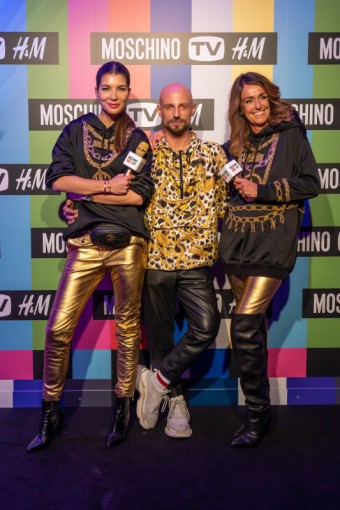 Monika Mareov, Filip Vank a Dominique Fantaccino, Country Manager H&M pro Stedn a Vchodn Evropu, vichni ti v kolekci MOSCHINO [tv] H&M