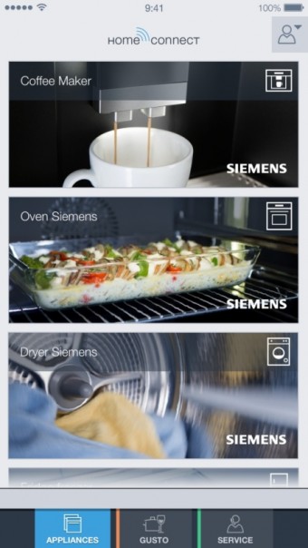 Aplikace Home Connect, Siemensv