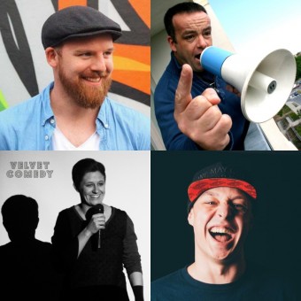 Richie Bree, John Colleary, Katie Anderson a Grant Gallagher, Velvet Comedy Show, Tour sv. Patrika 2019, zdroj: JAMESON