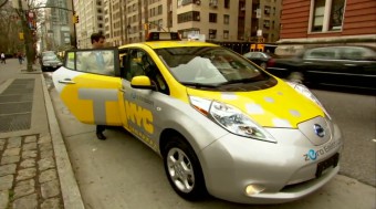 lut taxky v New Yorku dopln elektromobily Nissan Leaf